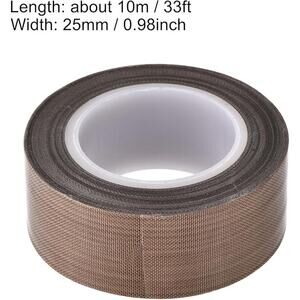 uxcell Heat Resistant PTFE Film Adhesive Tape, 25mm x 10m